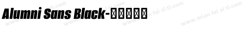 Alumni Sans Black字体转换